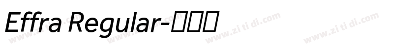 Effra Regular字体转换